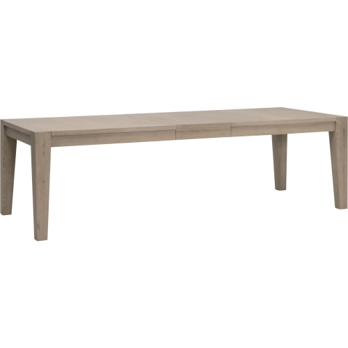 Canal Extension Dining Table in Smoke Gray Oak & Brushed Gold